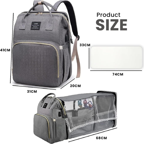 Nuvababy Backpack Multifunctional Baby Diaper Bag with Changing Station Baby Bag for Moms, Dads, Shower Gifts