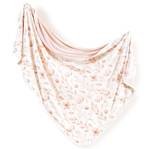GRSSDER Super Soft Jersey Knit Swaddle Blanket for Baby Girls, Double Layer