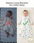 3 Pack 0-6 100% 0.5 2-Way Baby Sleep Sack Months Organic Cotton, TOG Lightweight Wearable Blanket, Zipper Sleeping Bag