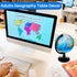 12 Pieces World Globe with Stand - 4.6 Inches Educational Geographic Globe for Kids, Classroom Desk Decor, Blue