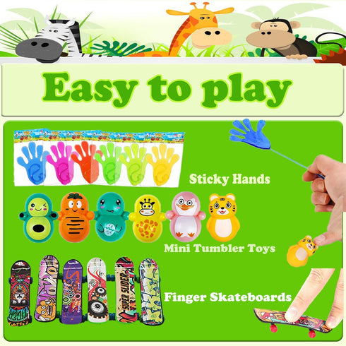 Dilycery 126 4-8 Pcs Easter Egg Fillers Treasure Box Toys for Classroom, Prizes for Kids Students, Fidget Toys Bulk