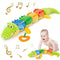 Infant Baby Musical Stuffed Animal Activity Toy with Teether, Crinkle, Rattle, Textures for Newborns 0-12 Months,