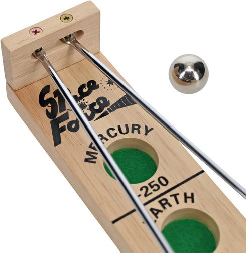 WE Games Shoot the Moon - Classic Solid Wood Rolling Ball Game for Family Fun & Skill Building, Enhances Social Skills