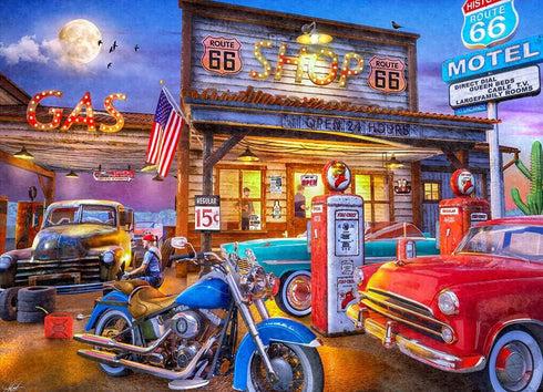 Vermont Christmas Company 1000 Piece Route 66 Jigsaw Puzzle
