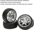 VBESTLIFE RC Tire Set, 4Pcs 2.6inch Rubber Tires with Plastic Rims for Most 1:10 Scale Flat Sports Car