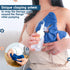 InstaRelief Breast Therapy Pack - 2 Navy Blue Hot/Cold Gel Ice Packs for Mastitis Relief and Breastfeeding