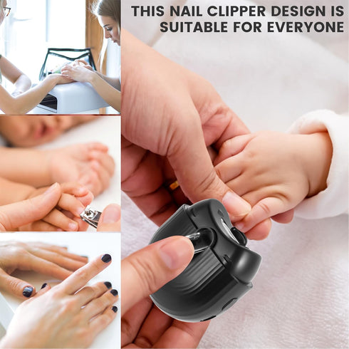 Mimoyalaso 2 Trimmer Electric Nail Clipper, Nail Clipper with Light and Speeds, Portable Nail Clippers, Rechargeable