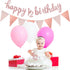 Boao Pre-Strung Half Birthday Decorations Set, Glitter 1/2 Half Year Cake Topper, 6 Months Happy Banner for Baby Shower