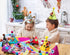 Glittery Garden 24 Pcs Party Hats - Birthday Activity Kit with Stickers for Kids Fun Arts & Crafts