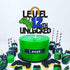 Level 12th Unlocked Cake Topper, Happy 12th Birthday Cake Decoration, Video Game Controller Theme Party Supplies