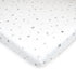TL Care Printed 100% Natural Cotton Jersey Knit Cradle/Bassinet Sheet, 18 x 36 Fitted, Gray Stars and Moons
