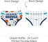 Set 24 Big Dot of Happiness Go, Fight, Win - Sports - Diaper Shaped Raffle Ticket Inserts - Baby Shower Activities