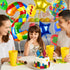 40 Inch Colorful Building Block Number Balloon, Large Number 2 Helium Balloon for Girls Boys 1st Birthday Party