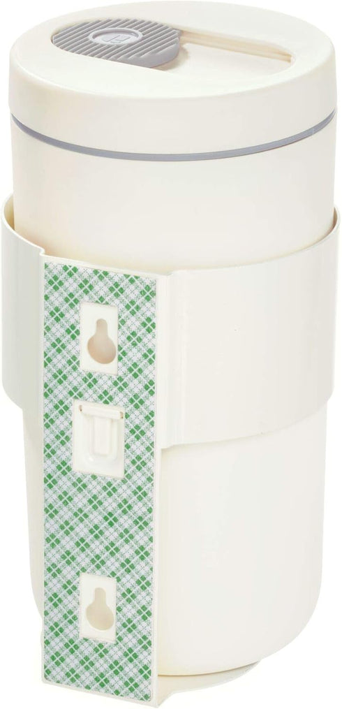 iDesign Wall Mount Wipe Holder for Cleaning Supplies, 6.54" x 4.15" x 4", Coconut Color
