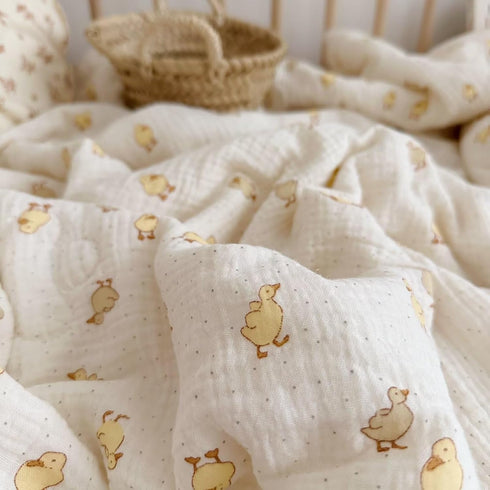 47x59 Inch,1.5 BuLuTu Baby Toddler Muslin Blanket| Crib Baby Quilts| Cot Comforter| Nursery Bed Throw Blanket| Toddler