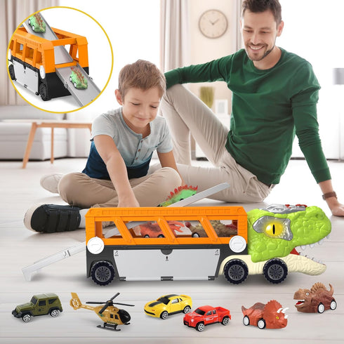 11 1 3-5, 10 3 4 5, SpringFlower in Dinosaur Toys, Dinosaur Toys for Kids Dinosaur Truck with Pull Back Cars, Toddler