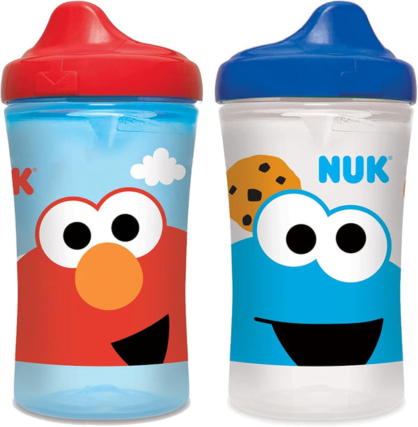 NUK Sesame Street Hard Spout Cup, 10 Oz, 2 Pack – BPA Free, Spill Proof Sippy Cup for Kids