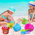 Leitee 50 Pieces Mini Plastic Sand Bucket for Kids, 6.3 Inch Small Beach Pail for Summer Beach Toys