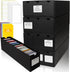 Trading Card Storage Box - Includes 12-600 CT Boxes & 48 Card Dividers, 12000+ Organizer for TCG, YuGiOh, MTG, Baseball
