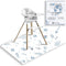 Dollop Premium Disposable Splat Mats (30-Pack) Extra Large 47 Water-Resistant High Chair