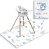 Dollop Premium Disposable Splat Mats (30-Pack) Extra Large 47 Water-Resistant High Chair