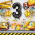 DUNSEO 3rd Construction Truck Balloons for Boys Birthday Party Supplies - Tractor Themed Decorations and Favors