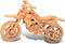 Puzzled 3D Puzzle Dirt Bike Wood Craft Model Kit, 60 Pieces Pack, Fun Educational DIY Wooden Toy to Build & Paint