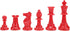 WE Games Color Bright Plastic Staunton Tournament Chess Pieces - Half Set with 3.75 in. King