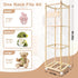 BENCHRY Bedroom-54 Inch Stuffed Animal Storage, Wooden Cute Zoo Toy Holder with Brake Wheels, Space Save Toy Organizer