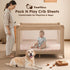 Pack Pack 38"x26" Yoofoss Muslin and Play Sheets Fitted, Organic Mini Crib Sheets for Boys Girls, Playard Sheet