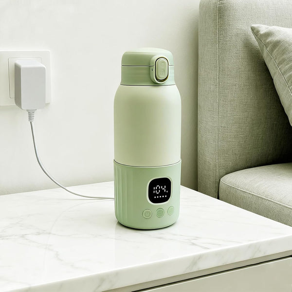 varrisin Portable Milk Warmer for Travel, 12.8 oz Baby Bottle Warmer with 100w