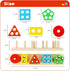 3 Otters 20PCS Wooden Sensory Toys - Montessori Stacking Sorting Toys, Toddler Learning Activities & Puzzles
