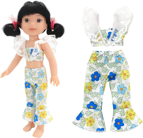 SOTOGO 10 Sets American Wellie Doll Clothes Outfits for 14 to 14.5 Inch Dolls, Dresses, Pajamas, Swimsuit