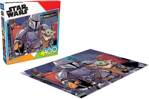 Buffalo Games - Star Wars - The Mandalorian and The Child - 100 Piece Jigsaw Puzzle for Families, 15.00 x 11.00