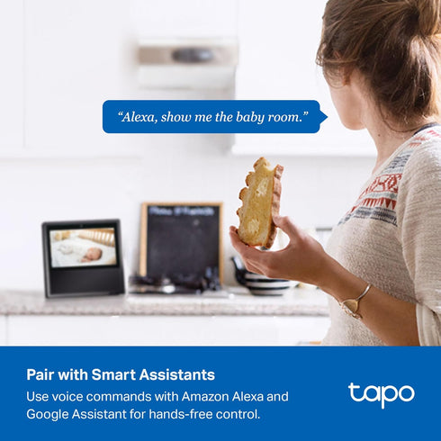 Tapo 3K 5MP 360 3K 360 Indoor Security Camera for Baby Monitor, Pet Camera w/Smart Motion Tracking, Pan/Tilt, IR Night