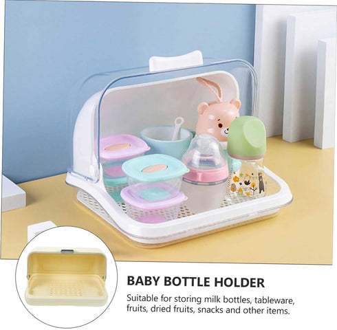 KOMBIUDA Baby Bottle Drying Rack Organizer Cover Cup Storage for Kitchen Dustproof Bottle Holder for -Saving Draining