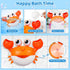 1-3 6-12 12-18 1st Gigilli Crab Baby Bath Toys, Rechargeable Bath Bubble Machine for Toddler, Automatic Shower Bathtub