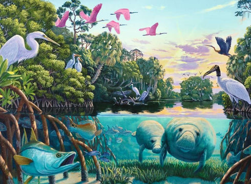 Ravensburger Manatee Moments - 500 Piece Jigsaw Puzzle, Premium Quality Materials, Perfect Interlocking Fit