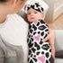Osvbs Set Cow Print Pink Heart Baby Stuff Swaddle Blanket Wrap Baby Newborn Blanket Soft Sleep Sack Stretchy