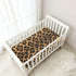 CZXW 52" 28" Stylish Leopard Print Crib Sheets Fitted x Natural Cotton Soft & Breathable for Baby Crib Mattress
