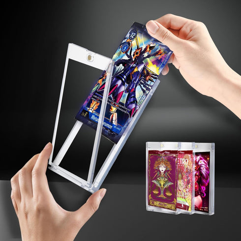 10-Pack One Touch Booster-Pack Magnetic Holders - UV Protection Clear Cases for Standard Cards Storage & Display
