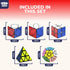 Set 10 Pack, 2x2, 3x3, 4x4 8+ STEAM Life Speed Cube Variety of Shapes & Difficulty Levels Includes Pyramid, Mirror