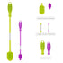 2 Set, A2S A-Brush Silicone Bottle Cleaner Brush, Piece Flexible, Long Handle - Water Bottle Cleaner, Baby Bottle