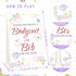 Aisharery Set Bibs Bodysuits Baby Shower Game Sign Newborn Onesies Feeder Gift Fabric Marker Stencils Kit