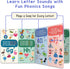 26 3 2+ LEARNING BUGS Phonics Songs Book, Letter Sound Songs, Preschool & Kindergarten Learn to Read for Year olds