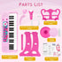Amy&Benton 37 Keys Piano Toy for Girls 3-7, Birthday Gift with Stood, Pink Music Keyboard
