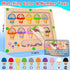 Montessori Wooden Color Matching Number & Color Maze Puzzle Board - Toddler Learning Counting Toys for Boys Girls 3 4 5
