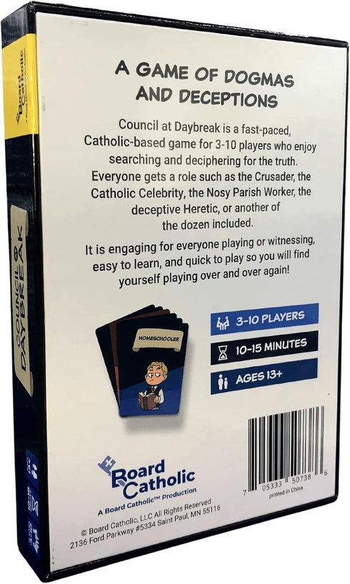 Board Catholic Council at Daybreak | Catholic Card Game