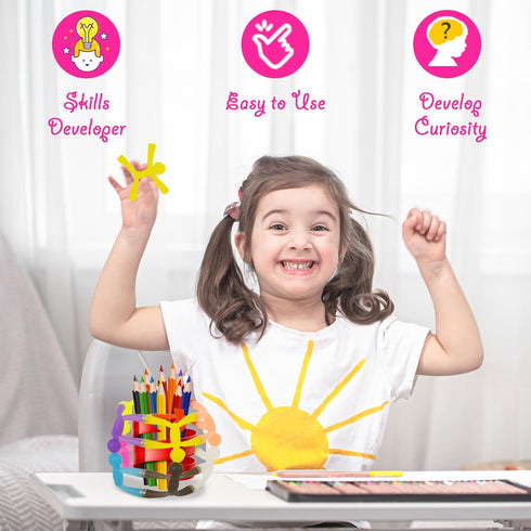 MAGMEN Enhanced Grip Magnetic Fidget Toy Figures for Kids 3-8 & Toddlers | 5 Piece Opaque Color Magnet Set for Travel &