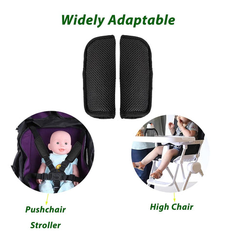 LiXiongBao 2 Pack Seat Straps Shoulder Pads for Toddler Kids,Pushchair Strap Covers,Soft Seat Strap Pads for Pushchair